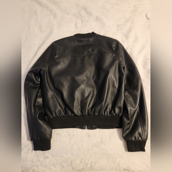 Faux leather bomber jacket - Picture 2 of 2